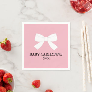 BABY Love Rosa Dusch Personliga Servetter
