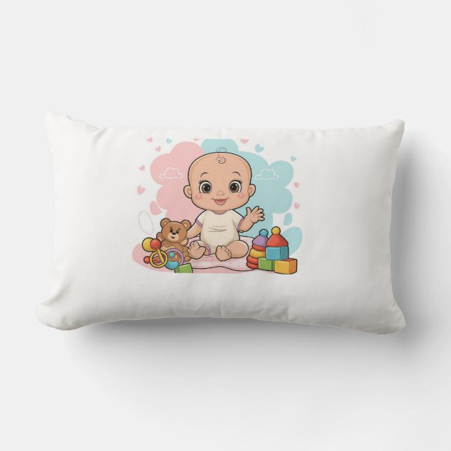 Baby Lumbar Nursery Dekorativ kudde (Framsida)