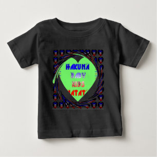 Baby Luminous Hearts Hakuna Matata Baby Kid Design Tee Shirt
