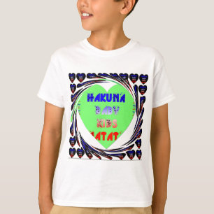 Baby Luminous Hearts Hakuna Matata Baby Kid Design Tee Shirt