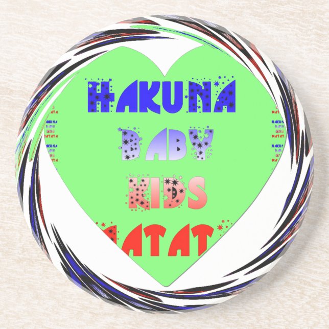 Baby Luminous Hearts Hakuna Matata Baby Kid Design Underlägg (Framsidan)
