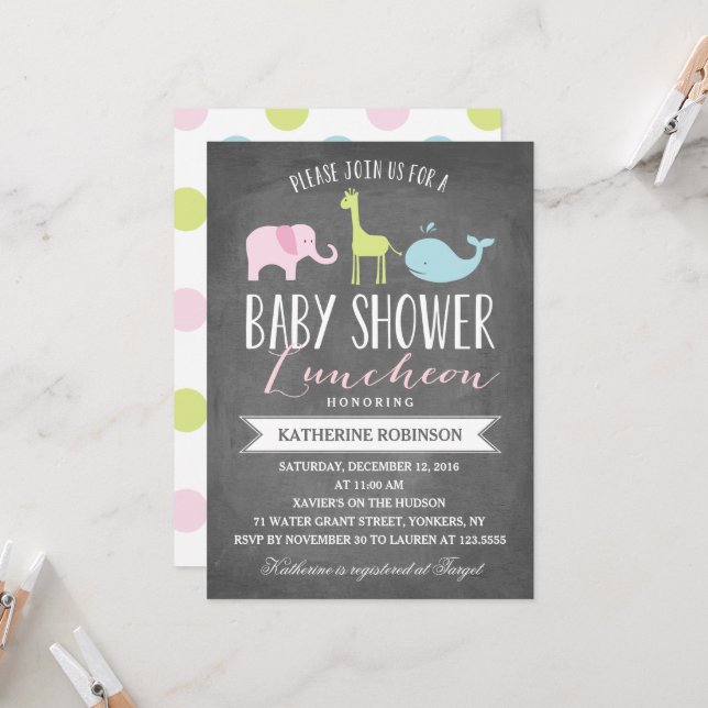 Baby Luncheon | Babyskor Inbjudningar (Fram/Back In Situ)