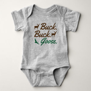 Baby lustig Hjort och Goose Hunting Bodykostym T Shirt