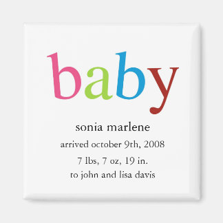 Baby Magnet-meddelande Magnet