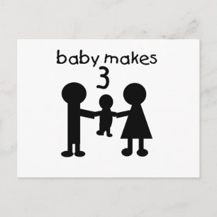 Baby Makes 3 Vykort