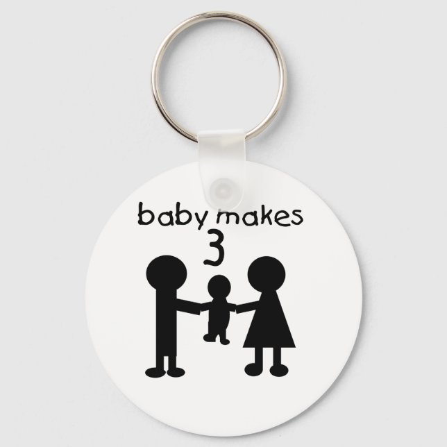 Baby Makes Three Nyckelring (Framsida)