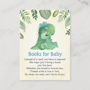 Baby Mamma Dinosaur Bokar for Baby Shower Sprinkle Tilläggskort