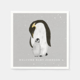 Baby & Mamma Penguin Grått Winter Unisex Baby Show Pappersservett