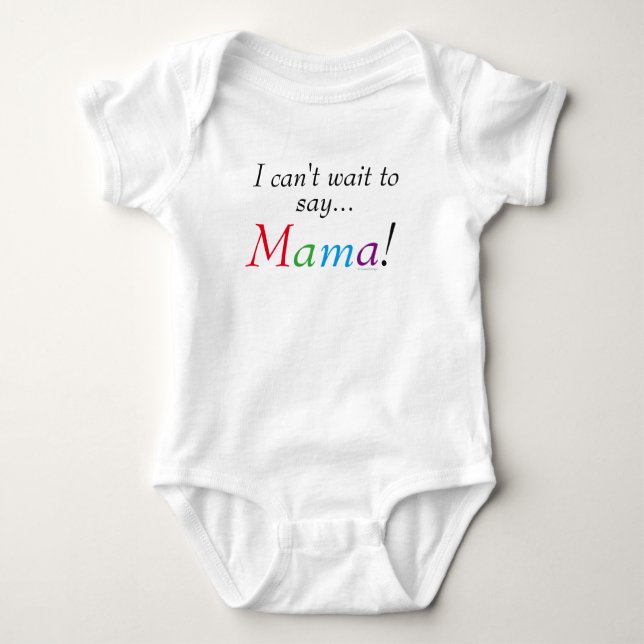 Baby Mamma som säger Roligt Infant Shirt T-shirt (Framsida)