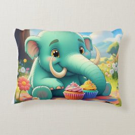 Baby Mammoth-design från Dubbla Prydnadskudde