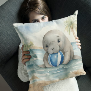 Baby Manatee Boys Kudde