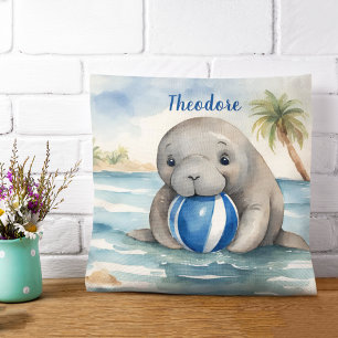 Baby Manatee Boys Personlig Kudde