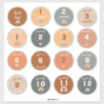 Baby Månatliga Milstolpe Klistermärken