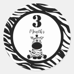 Baby-månatliga stickers runt klistermärke