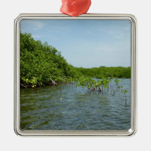 Baby Mangrove Träd i Karibien Julgransprydnad Metall