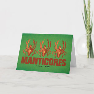 Baby Manticores Vintage Graphic Kort