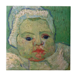Baby Marcelle Roulin av Vincent van Gogh Kakelplatta