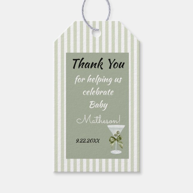 Baby Martini 'tini-one'  Presentetikett (Framsidan)