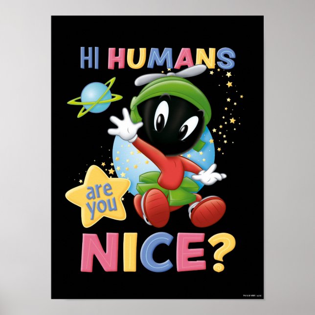Baby MARVIN MARTIAN™| Hi Humans Poster (Framsidan)