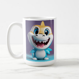 baby, maskot 3d, fullt, leende från lycklig, wea kaffemugg