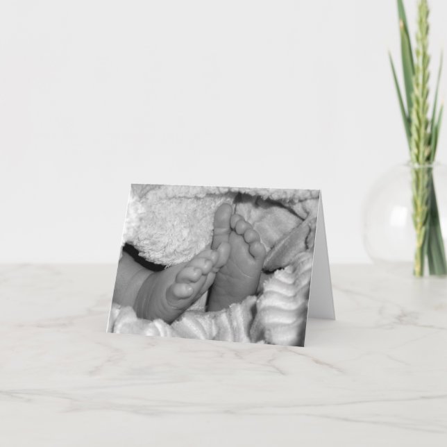Baby-matning (B&W-anteckningskort) Kort (Framsida)