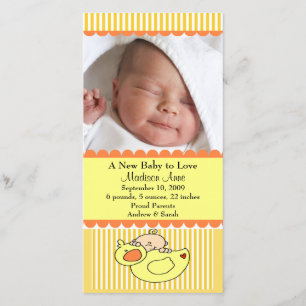Baby med Anka PHOTO-meddelande Meddelande