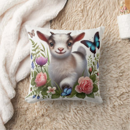Baby med färgämnen och blomsterprodukter kudde