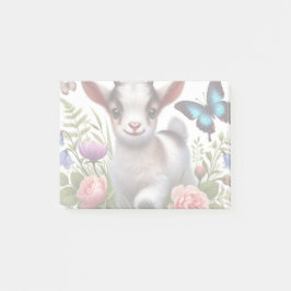 Baby med färgämnen och blomsterprodukter post-it block