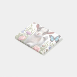 Baby med färgämnen och blomsterprodukter post-it block