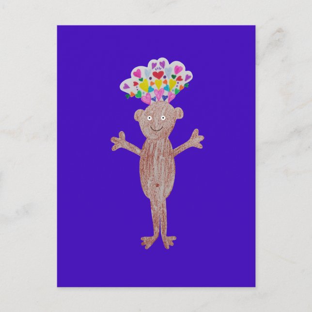 Baby med fullt i kärlek. vykort (Framsida)