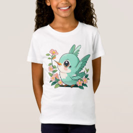 Baby med hennes blomma t shirt