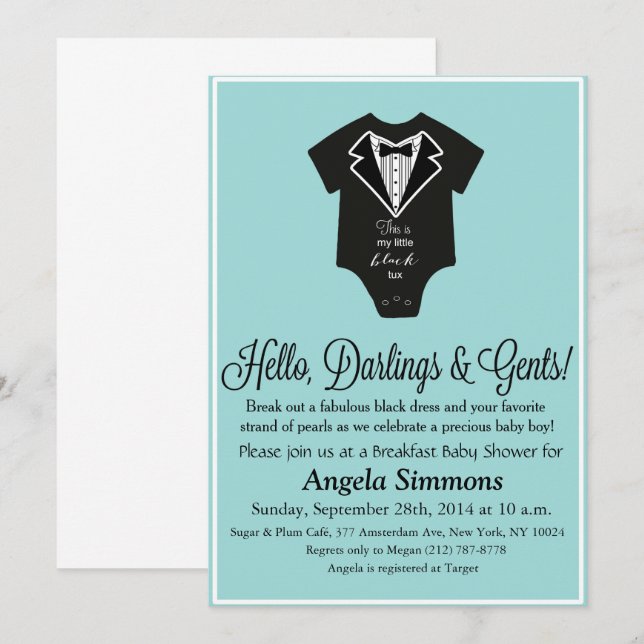 Baby med hjärtfelduschinbjudan inbjudningar (Fram/baksida)