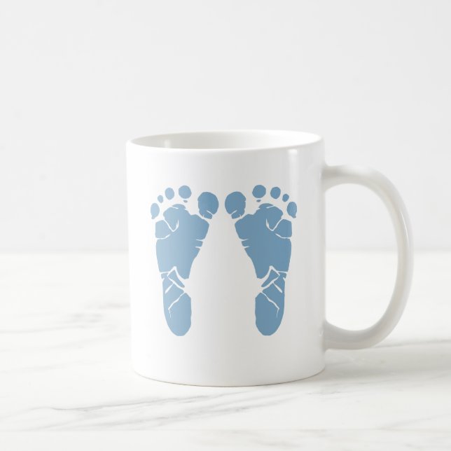 Baby med hjärtfelfotspår kaffemugg (Höger)