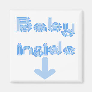 Baby med hjärtfelinsida magnet