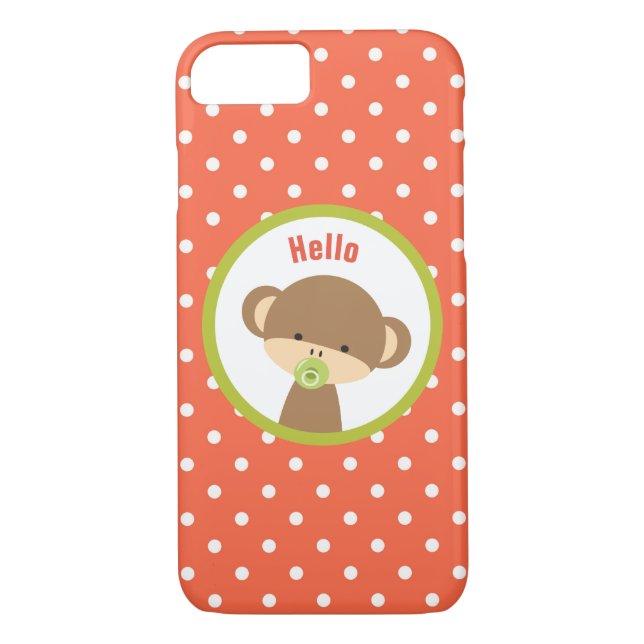 Baby med Nappar på Polka dots Hej Case-Mate iPhone Skal (Baksida)