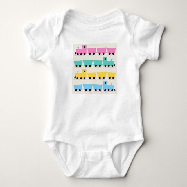 Baby med tåg : Originalkonst Tee (Framsida)