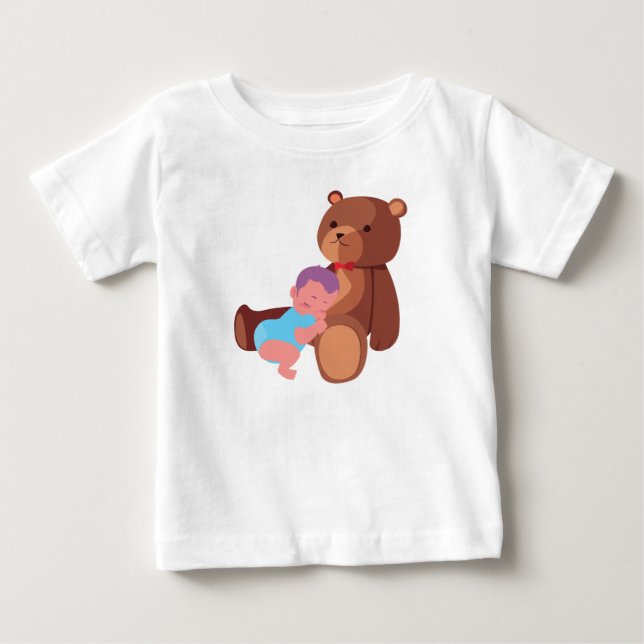baby med teddy t shirt (Framsida)