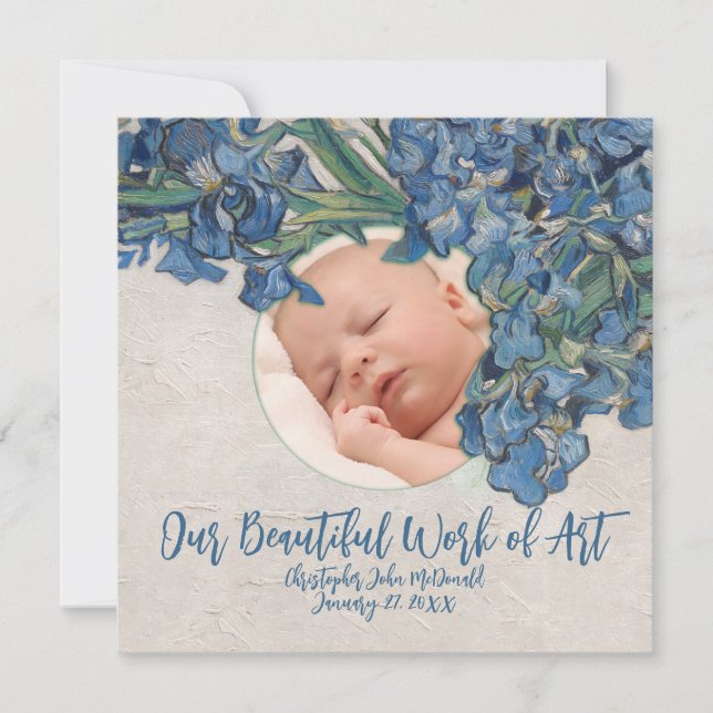 Baby med Van Gogh Irises Kort (Framsida)