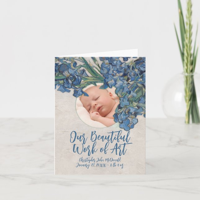 Baby med Van Gogh Irises Meddelande (Framsida)