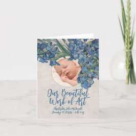 Baby med Van Gogh Irises Meddelande