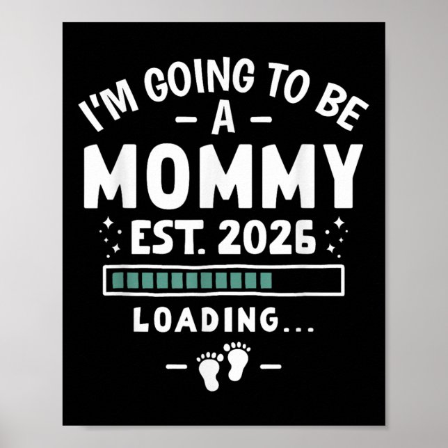 Baby-meddelande 1:a gången Mamma kommer jag att bl Poster (Framsidan)