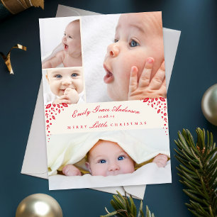 Baby Meddelande 5 Collage Merry Little jul
