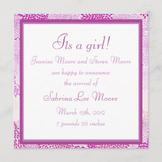 Baby-meddelande (flicka) meddelande