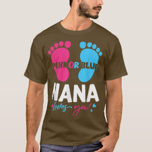 Baby Meddelande från Grandparent Gender Reveal Ros T Shirt