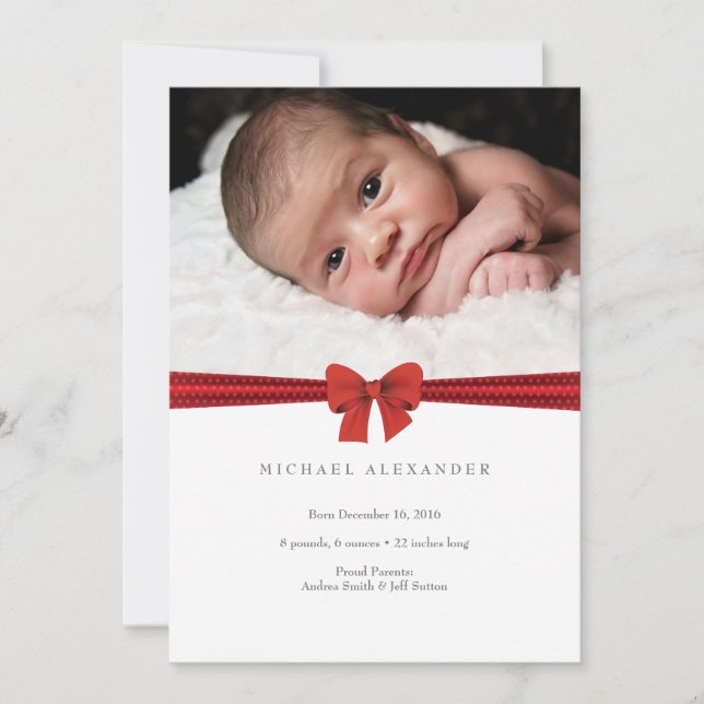 Baby meddelande ı Photo Card (Framsida)