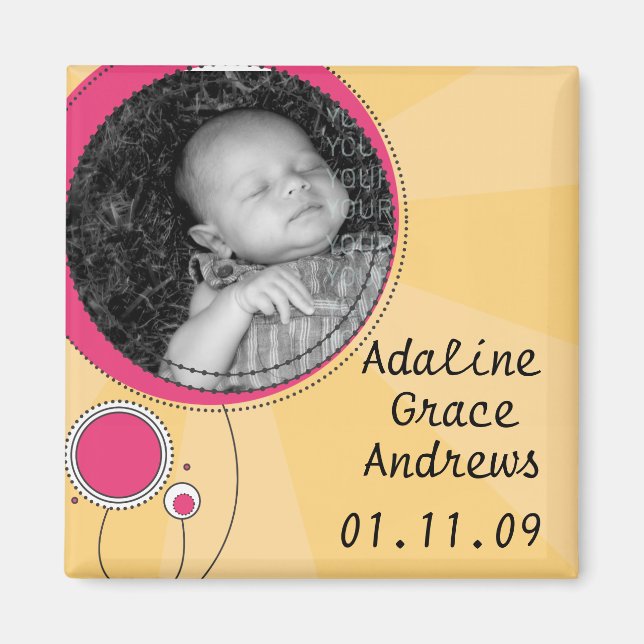 Baby meddelande magnet (Framsidan)