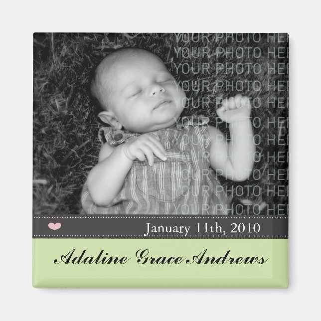 Baby meddelande magnet (Framsidan)