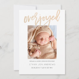 Baby-meddelande - skript för överlycklig guld glit meddelande