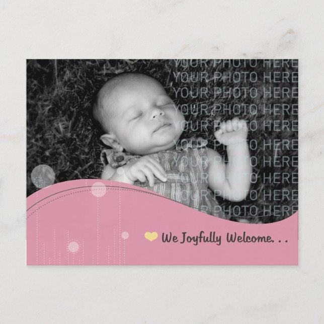 Baby meddelande vykort (Framsida)