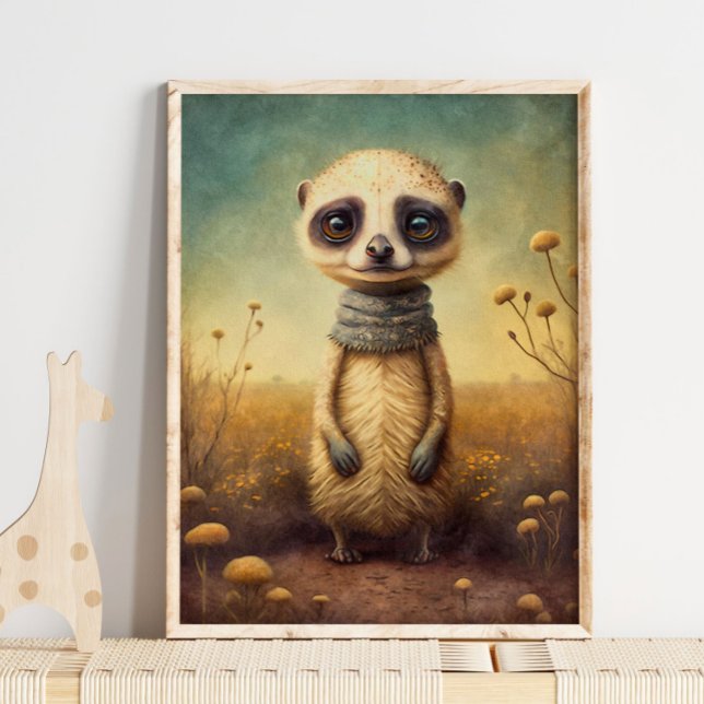 Baby Meerkat African Cute | Skriv ut Meerkat Wall Poster (Skapare uppladdad)